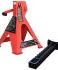 Steel Jack Stands 3 Ton Capacity Pair With Adjustable Height And Self Locking Ratchet Supports Up To 6000 Pounds Easy To Use Automotive