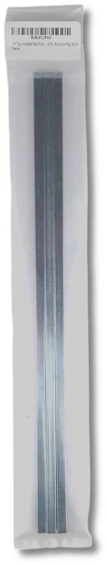 Packaged One Quarter Inch By One Quarter Inch By Twelve Inch Square Steel Key Stock Bar Zinc Coated Cold Drawn Steel Oversized Precision Key Stock Pack Of Three For Machinists And Fabricators In Industrial Projects Beefy Heavy Duty Grade