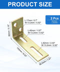 Two Pack Adjustable L Shaped Brackets For Sliding Doors With Right Angle Guide Roller Mount, Thickened Steel Construction