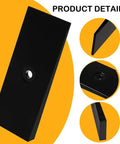 2 Inch Wide 4 Degree Steel Leaf Spring Shims, black oxidized, high hardness, wear-resistant, side and angled views, heavy duty use.