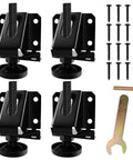 Heavy Duty Adjustable Leveling Feet For Furniture Set 4 Pcs With Hexagon Locking Nuts Built To Last Steel Furniture Legs