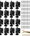 Heavy Duty Adjustable Leveling Feet For Furniture 16 Pcs Steel Hex Nut Lock Levelers For Tables Cabinets Workbenches Shelving Units And More Lets You Fine Tune To Level And Support Up To 880 Lbs with accessories