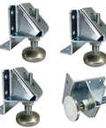Beefy Heavy Duty Leveling Feet For Workbenches And Machinery Steel Adjustable Levelers With Lock Nuts And Swivel Base Set Of Four