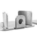 Close-up of a steel hasp from the Heavy Duty Puck Lock And Hasps Set 2 Pack High Security Steel Hidden Shackle Keyed Alike Padlocks Set