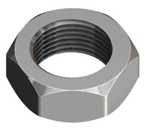 Offset Heim Joint Rod End with 3/4 Bore and 7/8-14 Shank, showing close-up of heavy duty nut for steering and suspension use.