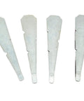 6 Pro Grade Hardened Steel Masonry Line Pins with tapered ends for precise straight guiding lines, designed for professional bricklayers.