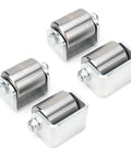 4 Steel Micro Rollers, 2 Inches Roller Heavy Duty Steel Wheel Fit for RV Trailers designed for smooth motion, set of four