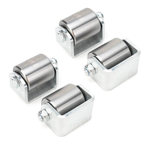 4 Steel Micro Rollers, 2 Inches Roller Heavy Duty Steel Wheel Fit for RV Trailers designed for smooth motion, set of four