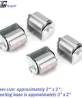 ✝️ 4 Steel Micro Rollers, 2 Inches Roller Heavy Duty Steel Wheel Fit for RV Trailers displayed on white background