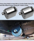✝️ 2 Pcs Steel Micro Rollers,2 Inches Trailer Roller Heavy Duty Steel Wheel Fits for RV Trailers, Motorhome and 5th Wheels installation view