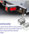 ✝️ 4 Steel Micro Rollers, 2 Inches Roller Heavy Duty Steel Wheel Fit for RV Trailers with trailer attachment view