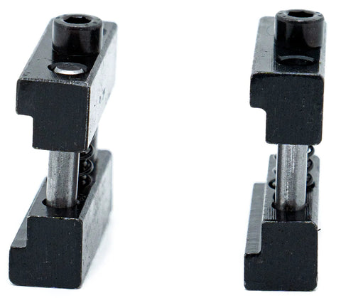 2 Piece Set Steel Milling Machine Vise Quick Clamp Work Stop For Half Inch To One Inch Jaws With Hardened Steel Body And Dual Guide Pins