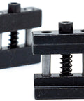 2 Piece Set Steel Milling Machine Vise Quick Clamp Work Stop For Half Inch To One Inch Jaws With Hardened Steel Body And Dual Guide Pins