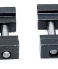 2 Piece Set Steel Milling Machine Vise Quick Clamp Work Stop For Half Inch To One Inch Jaws With Hardened Steel Body And Dual Guide Pins