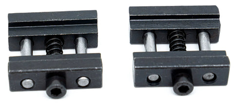 2 Piece Set Steel Milling Machine Vise Quick Clamp Work Stop For Half Inch To One Inch Jaws With Hardened Steel Body And Dual Guide Pins