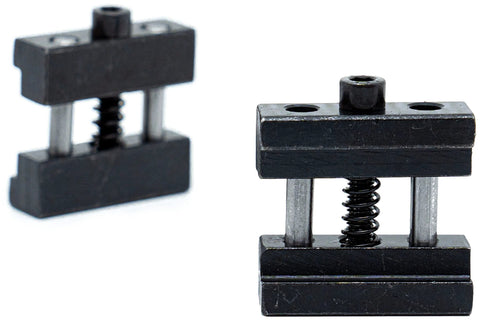 2 Piece Set Steel Milling Machine Vise Quick Clamp Work Stop For Half Inch To One Inch Jaws With Hardened Steel Body And Dual Guide Pins
