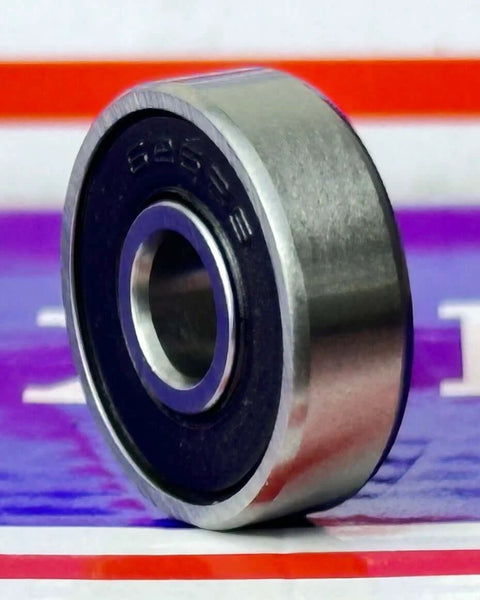 Close-up view of a 626-2RS Sealed Ball Bearing 6x19x6mm, featuring chrome steel material and double rubber seals.