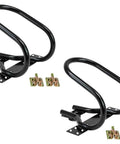 7 Inch Steel Motorcycle Wheel Chock For E Track And X Track System Powder Coated Black Fits Front Tires Up To 7 Inches Wide And 12 Inch Depth Ideal For Trailer Use 2 Pack By Mytee Products.