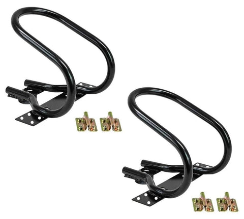 7 Inch Steel Motorcycle Wheel Chock For E Track And X Track System Powder Coated Black Fits Front Tires Up To 7 Inches Wide And 12 Inch Depth Ideal For Trailer Use 2 Pack By Mytee Products.