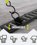 Beefy Heavy Duty Steel O Ring Pack Of 10 With 4500 Lbs Break Strength for E Track Tie Down System on trailer floor with strap
