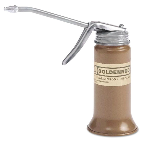 6 oz steel oiler with rigid spout, copper bronze finish