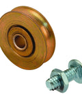 Unfinished Steel Roller One Quarter Inch Inside Diameter And One And One Quarter Inch Outside Diameter, Five Sixteenth Inch Wheel Thickness, Grooved Edge