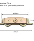 Heavy Duty Sliding Patio Door Roller Assembly Replacement Kit With One And One Quarter Inch Steel Ball Wheel Bearings Side Adjustable 2 Pack