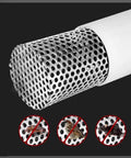 Front view of Durable 304 Stainless Steel Perforated Sheet With 0.06 Inch Holes And 0.02 Inch Thickness for solid ventilation and filtration