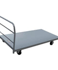 Steel Platform Truck/Smooth Deck Platform Truck 2000lb Capacity Heavy Duty Industrial Push Cart 72" L x 36" W with 6"x4" Wheels