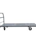 Steel Platform Truck/Smooth Deck Platform Truck 2000lb Capacity Heavy Duty Industrial Push Cart 72" L x 36" W Large Flatbed Dolly with 6"x4" Wheels