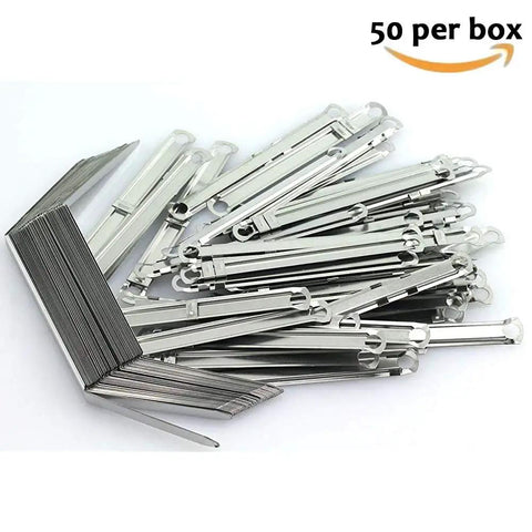 Premium 2 Inch Capacity Prong Paper Fasteners 250 Pack Made in USA With Pro Grade Heavy Duty Premium Steel and Compressor