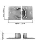 Heavy Duty Puck Lock And Hasps Set 2 Pack High Security Steel Hidden Shackle Keyed Alike Padlocks with dimensions shown