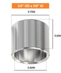 Stainless Steel Reducer Bushing Set For Screws Bolts And Rods 12 Pieces Outer Diameter Three Quarters Inch Inner Diameter Five Eighths Inch