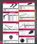 Catalog page featuring Flat End Handle With 3/8-16 Thread For Moveable Hand Wheels, Steel Revolving Flat Head, product diagram and specifications
