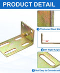 Adjustable L Brackets For Sliding Doors Dual Row Right Angle Bracket With Guide Roller Mount Thickened Steel Galvanized Finish