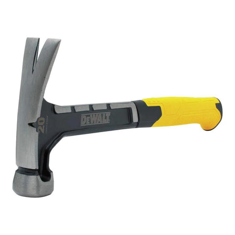 Efficient 20 oz rip claw hammer designed for framing and demolition delivers reliable driving power and fast nail removal on rough job sites, featuring a one piece forged steel body and steel face for durable, dependable performance. Right side view