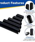 Product features of Roll Pin Set 550 Pcs Assortment Kit with slotted tension pins, black oxide finish, fine polish, chamfered ends