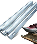 Heavy Duty Galvanized Steel Rollers Bracket Set: Conveyor System, Ideal: Expanding Workspace & Assembly, 21'' Length, 1.9'' Diameter