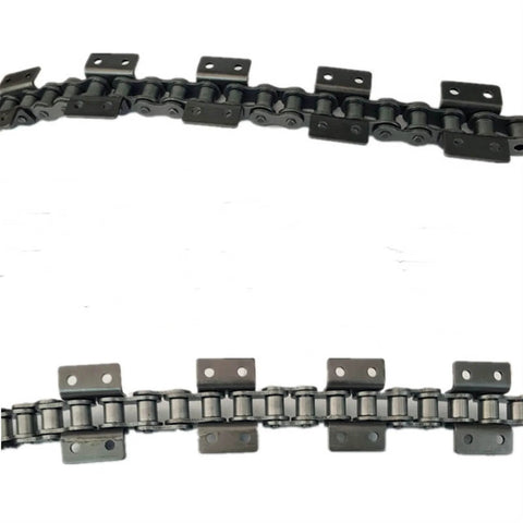 1.5 Meter Short Pitch Roller Conveyor Chain with K1 K2 Attachments for Transmission Steel showing two mounted chains