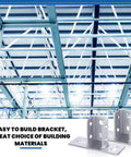 Eight Pack U Post Base Mounts For One Five Eighths Inch Square Single Channel Carbon Steel Q235B Fence Post Bases For Ground Floor Universal Sign And Rack Track System displayed with ceiling structure.
