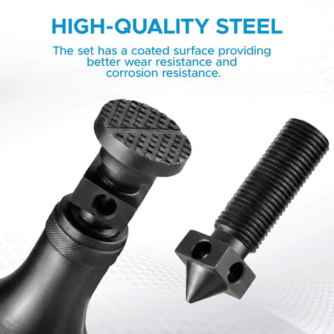 Heavy Duty Screw Jack Set For Leveling Milling And Drilling Machines With A 2.25 To 3.72 Inch Range And A 1.25 Inch Base Diameter 1000 Lbs Capacity