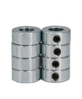 Durable zinc plated steel half inch bore shaft collar set delivers secure, vibration-resistant shaft locking for gearboxes and motor bases