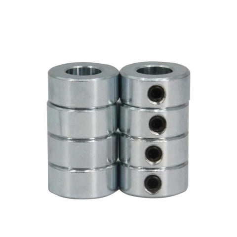 Durable zinc plated steel half inch bore shaft collar set delivers secure, vibration-resistant shaft locking for gearboxes and motor bases