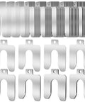 Professional Grade 4 By 4 Inch Steel Shims Kit For CNC Leveling, 56 Piece A Size Slotted Shim Set In Marine Grade Rustproof Steel