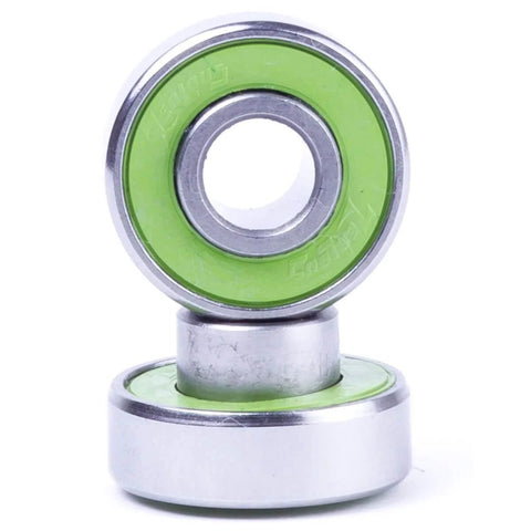 Steel Bearings For Skateboards And Longboards With Built In Spacers And Speed Rings, No Loose Parts When Changing Wheels