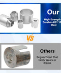 Comparison of Universal 30 Piece Pull And Press Sleeve Bushing Kit with durable AISI 1045 steel and regular steel alternatives