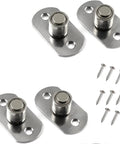 Sliding Door Roller Guide Wheel Floor Guide For Moving Doors And Furniture Hardware Glass And Aluminium Sliding Doors Durable Steel Frame Set Of 4 With 10mm Wheel Diameter 15mm Height And 38x20mm Base Plate Ideal For Barn Doors shown with screws