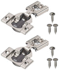 ✝️ 1-Pack Hinge (1 Kit), 1/2" Overlay, 105° Opening Angle, Steel, Integrated Soft-Close Hinges for Face Frame Cabinets with screws