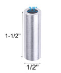 10 Pack Steel Spacers 3/8 Inch Inner Diameter 1/2 Inch Outer Diameter 1-1/2 Inch Length Round Bushing Screw Standoff