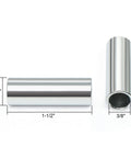 Durable Seamless Steel Spacer Kit Ten Pack With Three Eighth Inch ID And One Half Inch OD One And One Half Inch Long Zinc Plated For Corrosion Resistance Silver Finish Wulankd